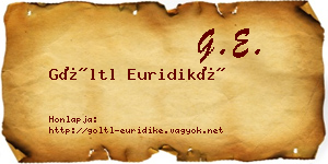 Göltl Euridiké névjegykártya